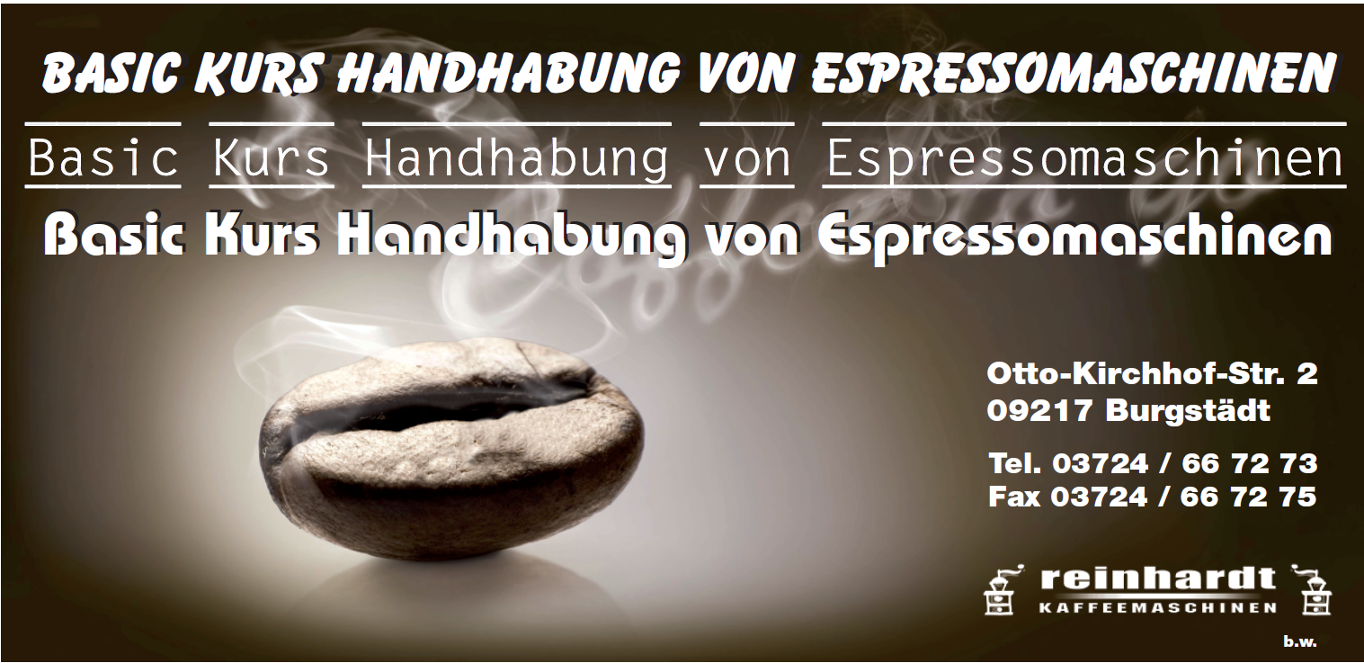 Basic Kurs Handhabung von Espressomaschinen